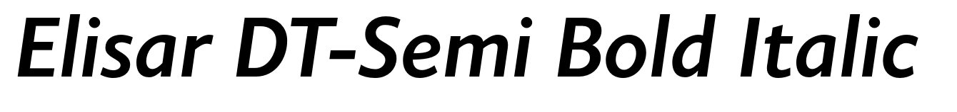 Elisar DT-Semi Bold Italic